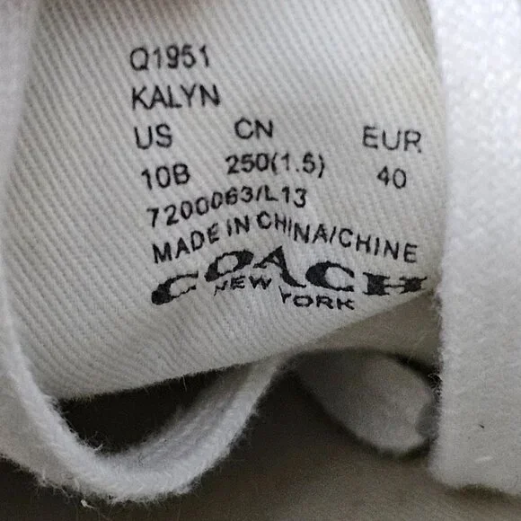 Coach Kalyn Womens Signature Canvas Sneaker Shoe COA Beige White Size 10 - Picture 10 of 14